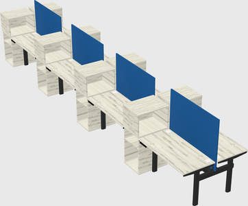 Shared electric desk + cabinet