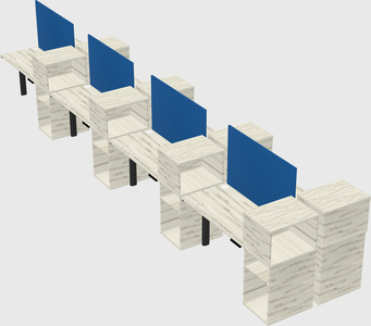 Shared electric desk + cabinet