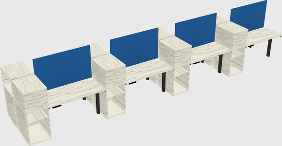 Shared electric desk + cabinet