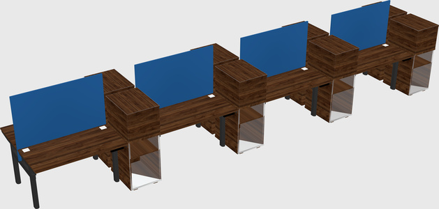 Shared electric desk + cabinet