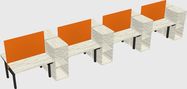 Shared electric desk + cabinet