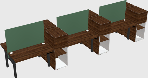 Shared electric desk + cabinet