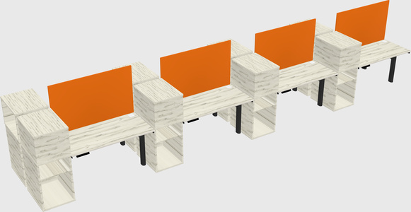 Shared electric desk + cabinet