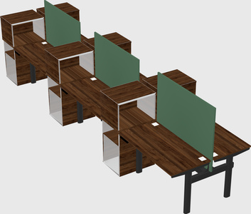 Shared electric desk + cabinet