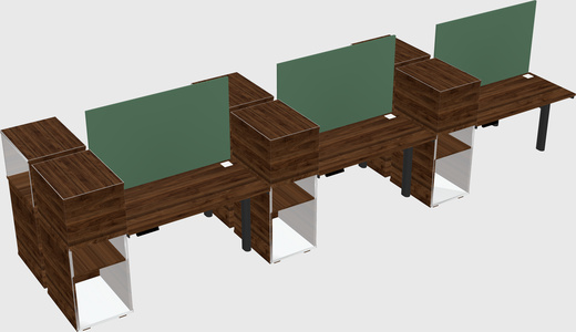 Shared electric desk + cabinet
