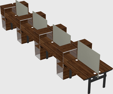 Shared electric desk + cabinet