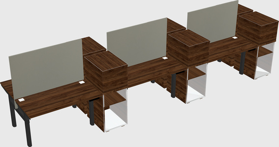 Shared electric desk + cabinet