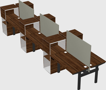 Shared electric desk + cabinet