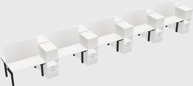 Shared electric desk + cabinet