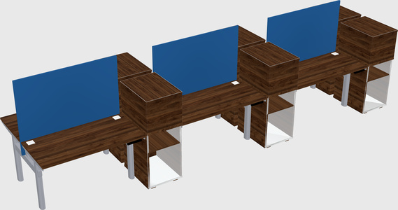 Shared electric desk + cabinet