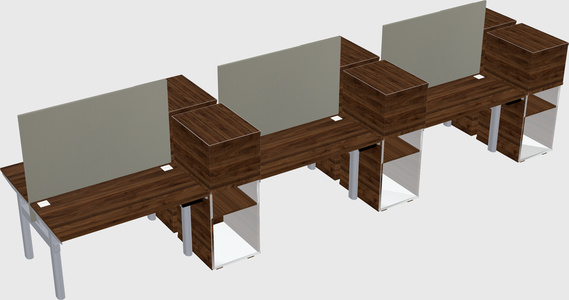 Shared electric desk + cabinet