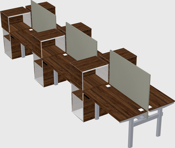 Shared electric desk + cabinet