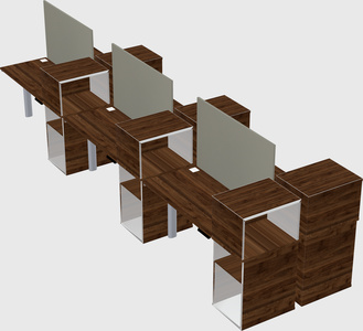 Shared electric desk + cabinet