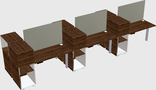 Shared electric desk + cabinet