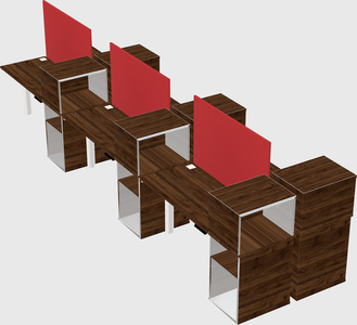 Shared electric desk + cabinet