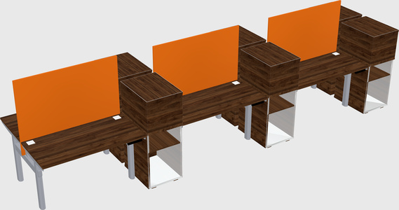 Shared electric desk + cabinet