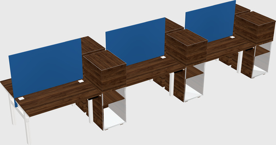 Shared electric desk + cabinet
