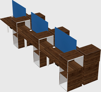 Shared electric desk + cabinet
