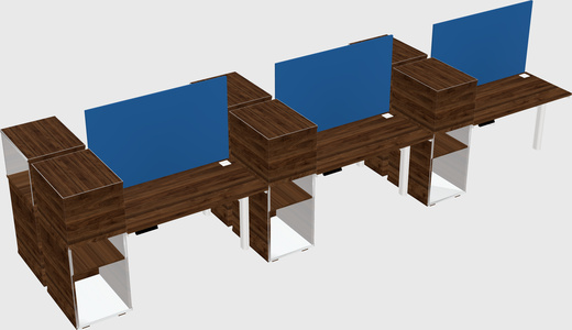 Shared electric desk + cabinet