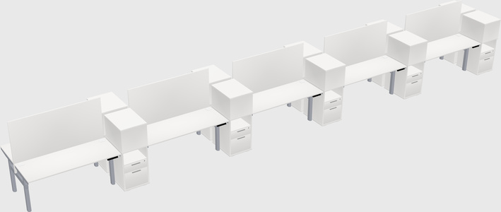 Shared electric desk + cabinet