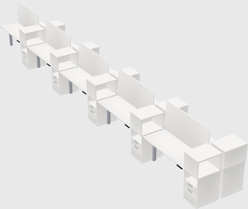 Shared electric desk + cabinet