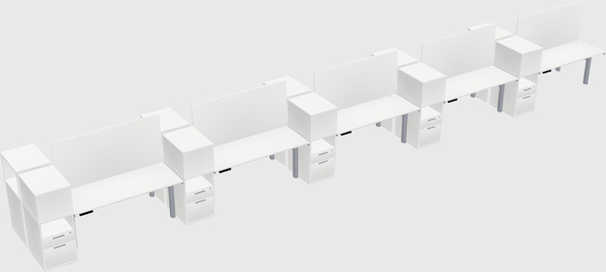 Shared electric desk + cabinet