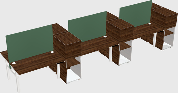 Shared electric desk + cabinet