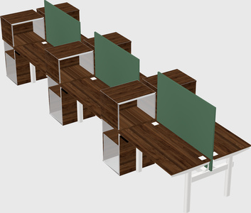 Shared electric desk + cabinet