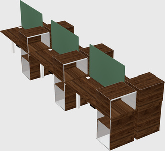 Shared electric desk + cabinet