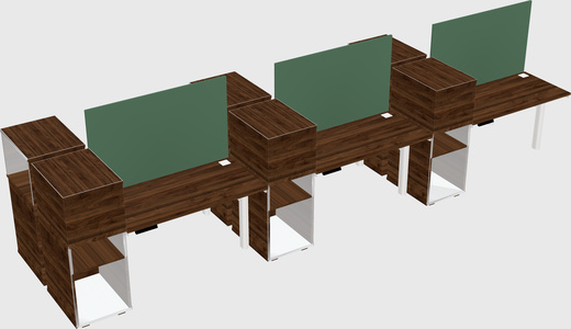 Shared electric desk + cabinet