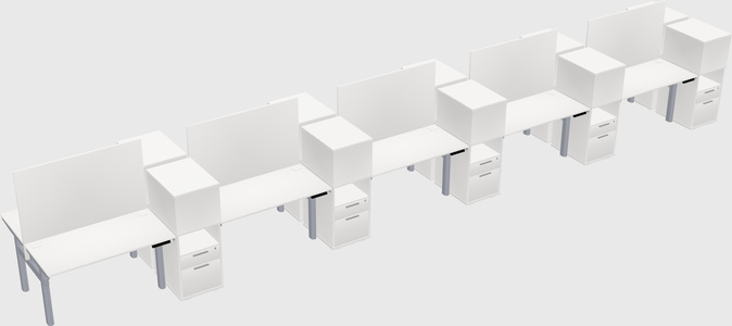 Shared electric desk + cabinet
