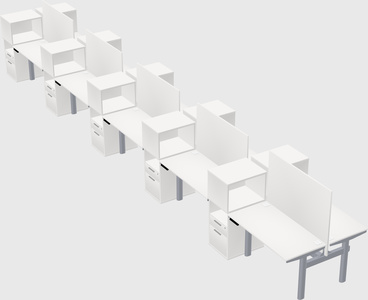 Shared electric desk + cabinet