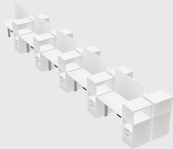 Shared electric desk + cabinet