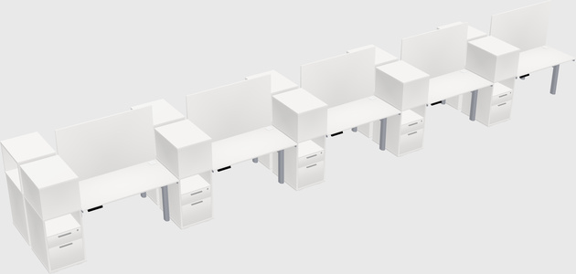 Shared electric desk + cabinet