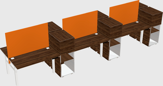 Shared electric desk + cabinet