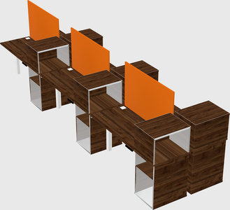 Shared electric desk + cabinet