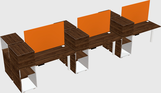 Shared electric desk + cabinet