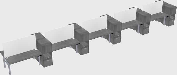Shared electric desk + cabinet