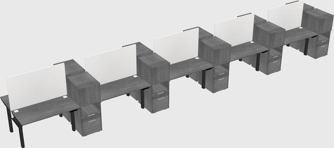 Shared electric desk + cabinet