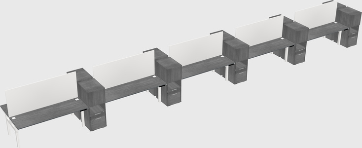 Shared electric desk + cabinet