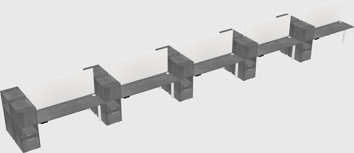Shared electric desk + cabinet