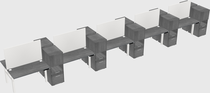 Shared electric desk + cabinet