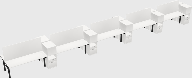Shared electric desk + cabinet