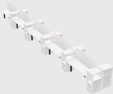 Shared electric desk + cabinet