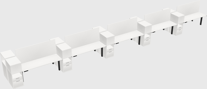 Shared electric desk + cabinet