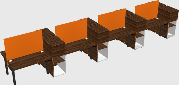 Shared electric desk + cabinet