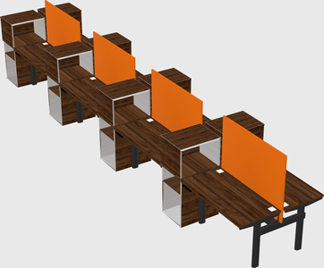 Shared electric desk + cabinet