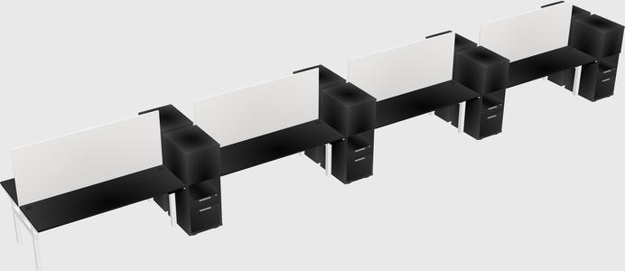 Shared electric desk + cabinet