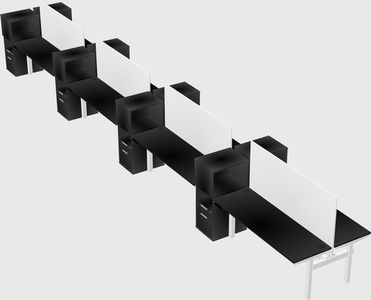 Shared electric desk + cabinet