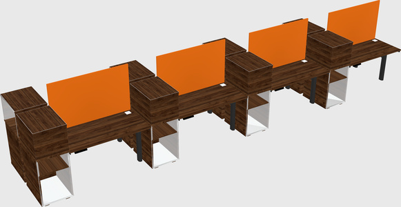 Shared electric desk + cabinet